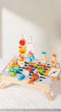 Children's Wooden Imitation Barbecue Grill Toy For Role-Playing Home Cooking And Food Recognition Available In Two Styles