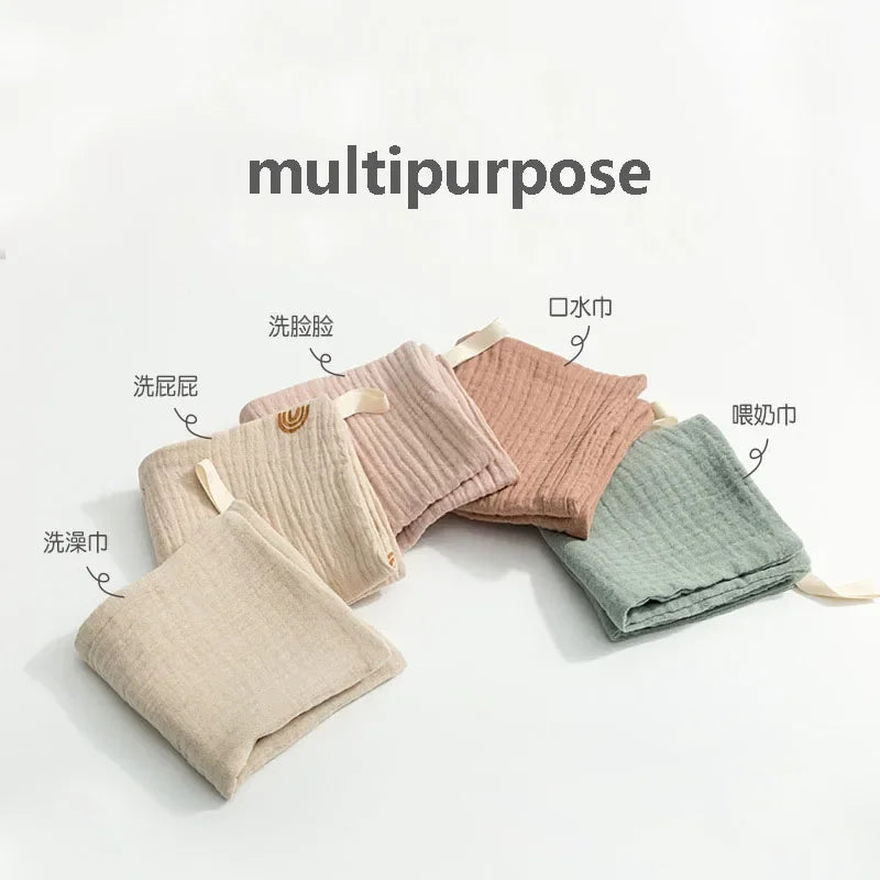 2/5P Baby Towel New Born Items Stuff Muslin Squares Infant Newborn Hand Bath Shower Face Towels Soft Cotton Gauze Baby Washcloth