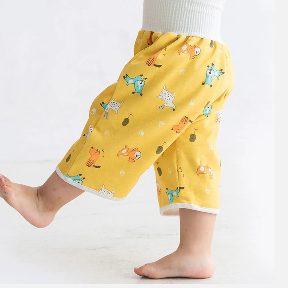 Baby Waterproof Diaper Pants&Skirt for Potty Training Baby Comfy Diaper Short for Boys and Girls Sleeping Bedclothes Night Time