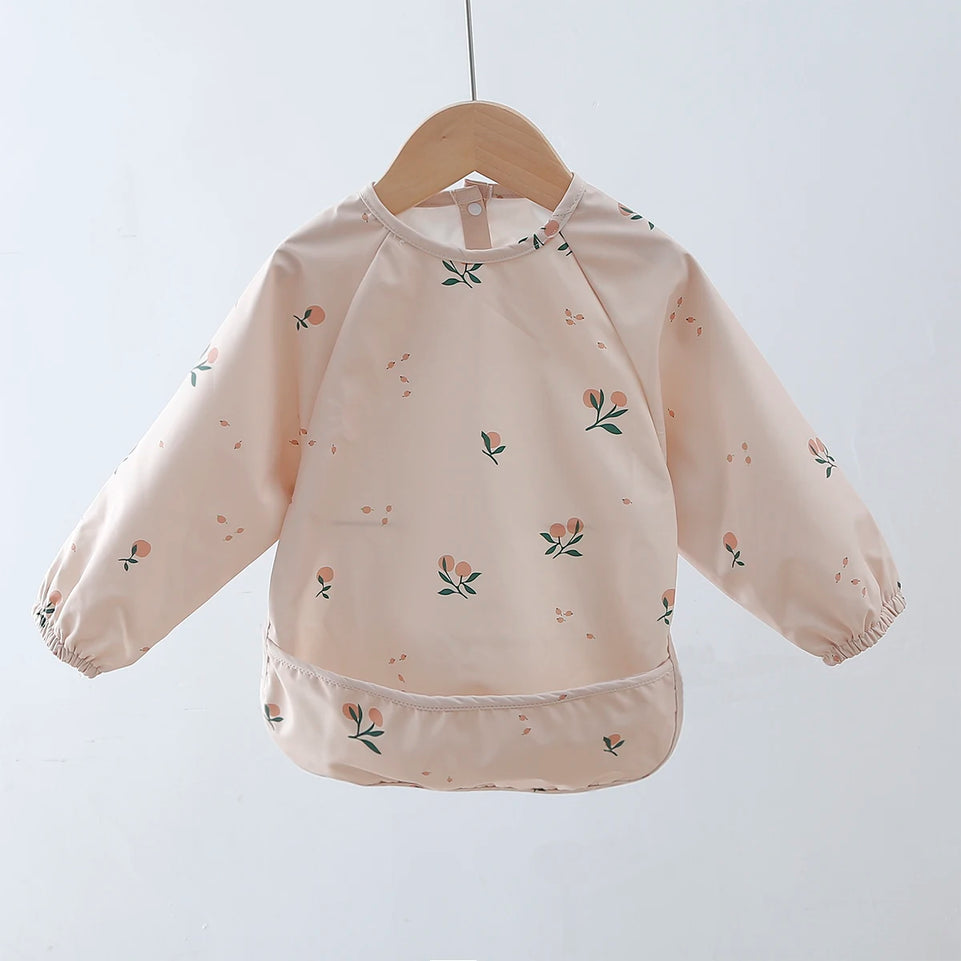 Baby's bib cover for children to practice eating, drawing anti dirt protective clothing for children to eat, drawing anti dirt a