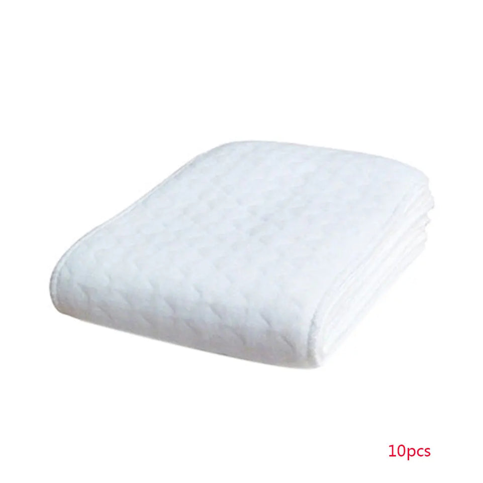 New 10PCS/Set Baby Reusable Diaper Washable Ecological Cotton Diapers 3Layers Cloth Nappies for Children Breathable Absorbent