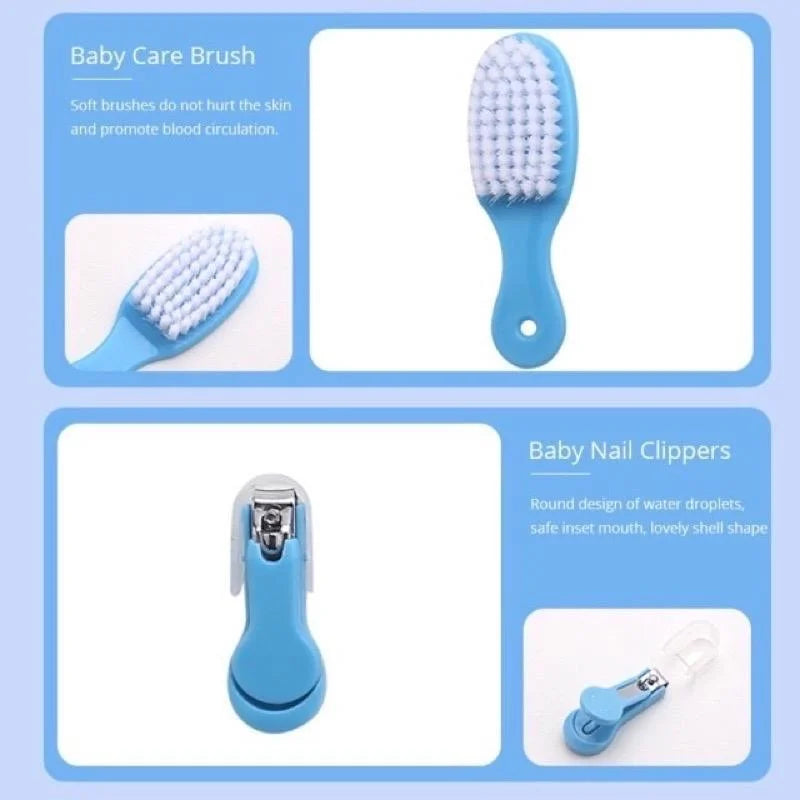 Baby Care Kit (8PCS) - Hospital-Grade Nail Clippers, Soft Brush, Safety Nasal Aspirator, Gentle Comb & | Newborn Essentials