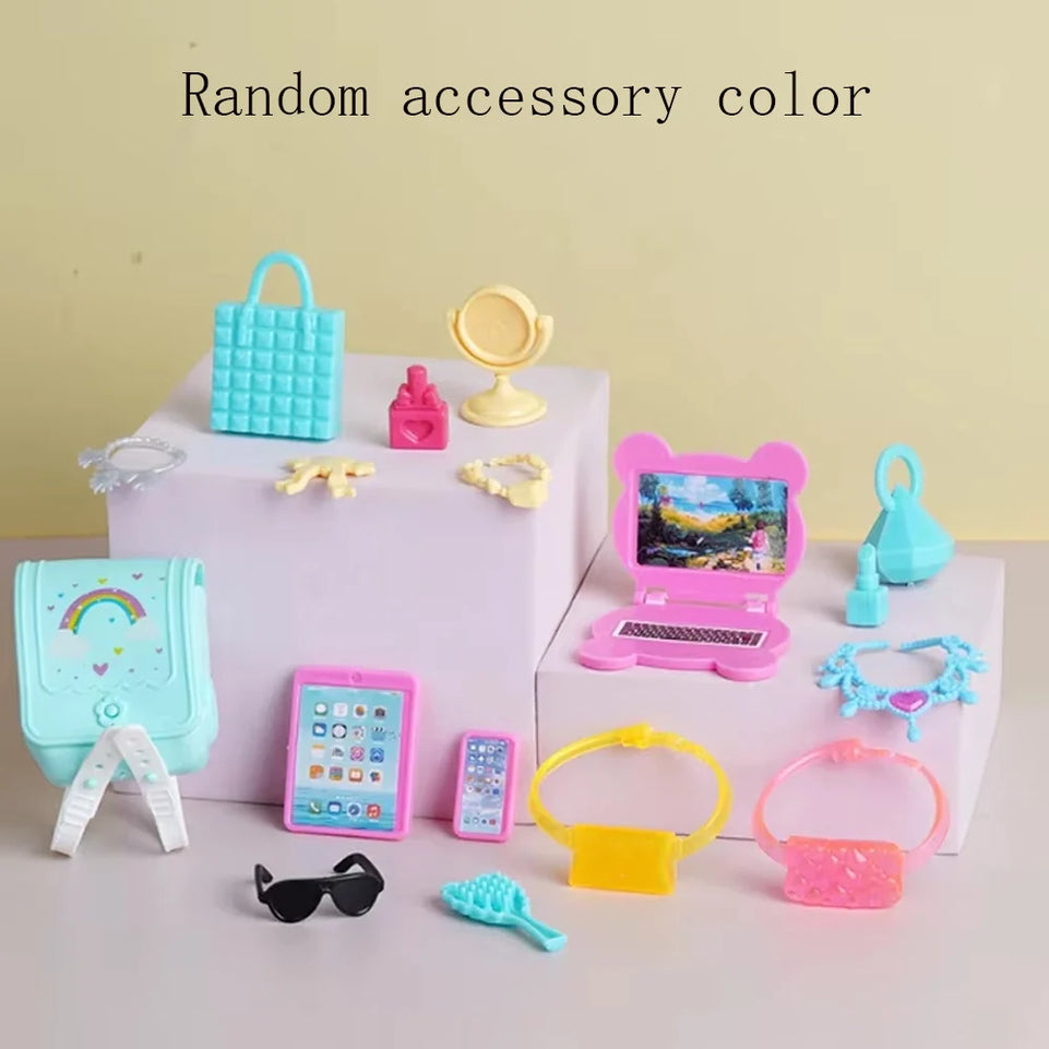 Kawaii Doll Accessories Food Clean Study Tool Mini Item Toys Cute Miniature for Dollhouses,Color random