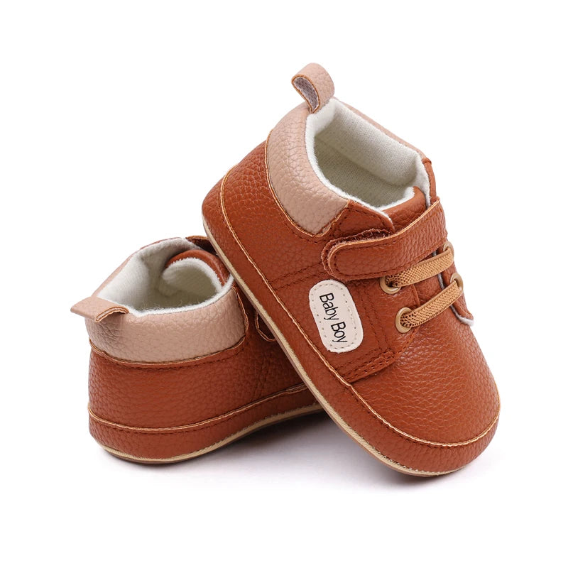 Baby Shoes Casual Sneaker Spring and Autumn Soft PU and TPR Sole Anti-slip Cute Comfortable High-quality for 0-6-12 Months Baby