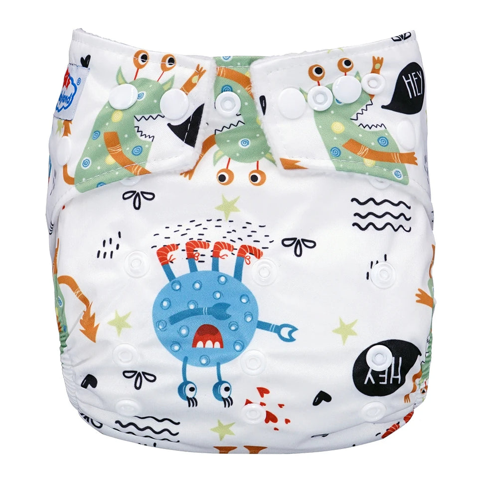 [BABYLAND] 2022 Baby Cloth Diapers Ecological Adjustable Pocket Nappy Fit 3-15kg Baby Washable Reusable Diaper Covers Girls boys