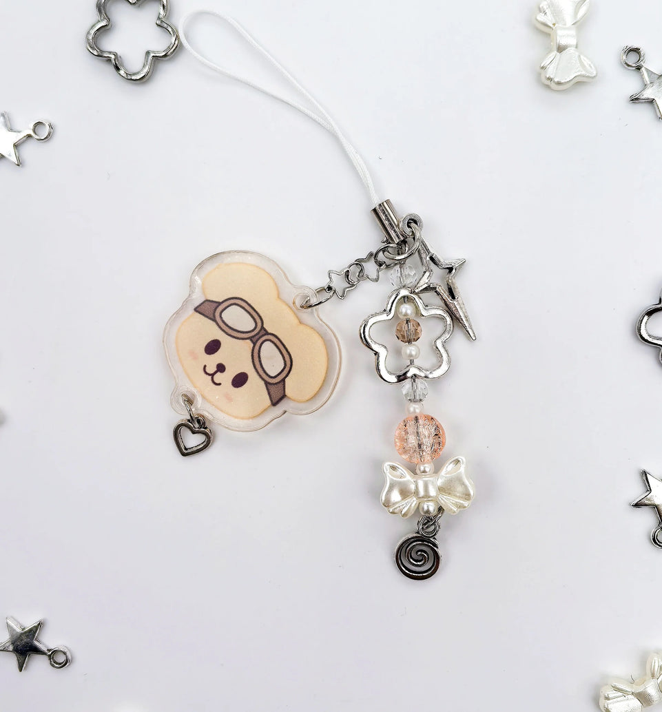 Kawaii bow skz kids inspired keychain, stray children's acrylic accessories jewelry, k-pop Y2K creative gifts
