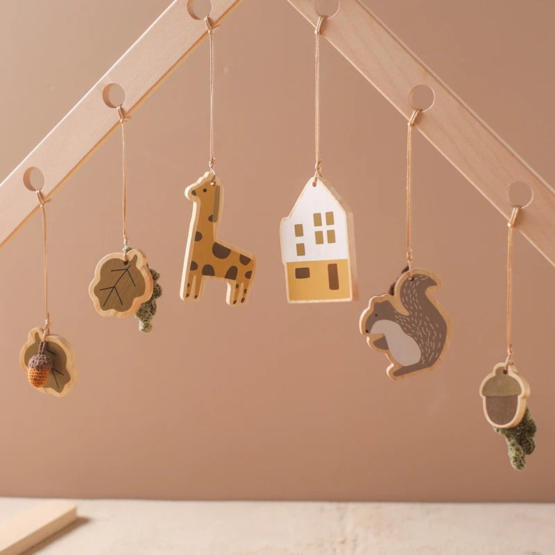 Baby Crochet Rattle Toys Rabbit Teether Toys Pacifier Chain Pendant Play Activity Gym Hanging Toys For Newborn Teething Toys
