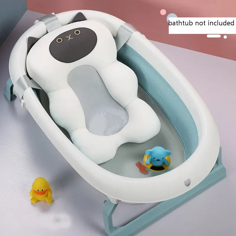 Baby Safety Bath Mat Cushion Portable Bath Anti-Slip Cushion Seat Infant Floating Bather Bathtub Pad Shower Security Support Mat