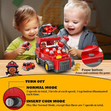 Hot Selling Kids Educational Toys Set Large Construction Vehicles Fire Trucks with Groundhog Game Consoles for Toddlers Gift