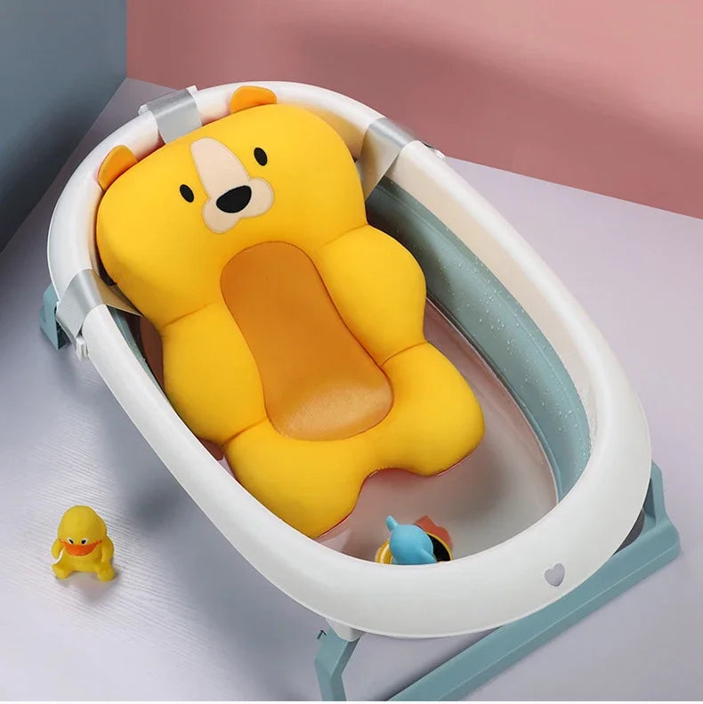 Baby Safety Bath Mat Cushion Portable Bath Anti-Slip Cushion Seat Infant Floating Bather Bathtub Pad Shower Security Support Mat