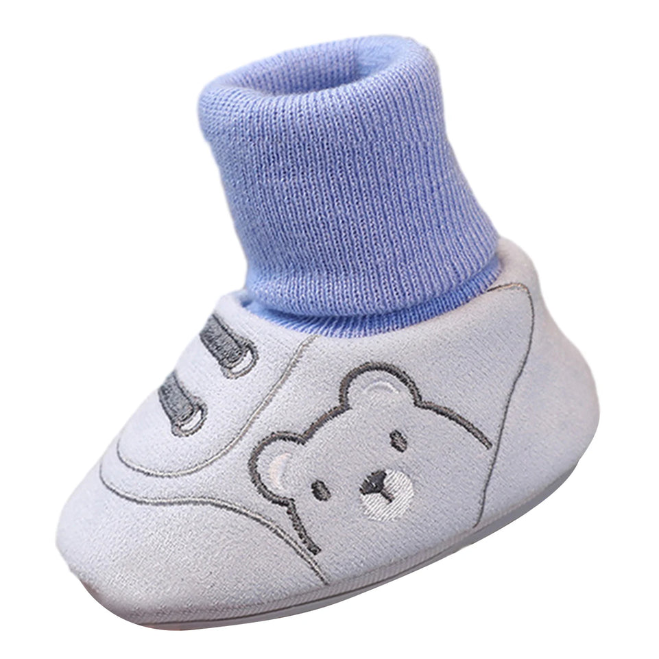 Baby Shoes Autumn and Winter and Socks Cotton for Warmth Non Slip Walking Shoes for Newborn Babies Baby 0-1 Years Old Shoes