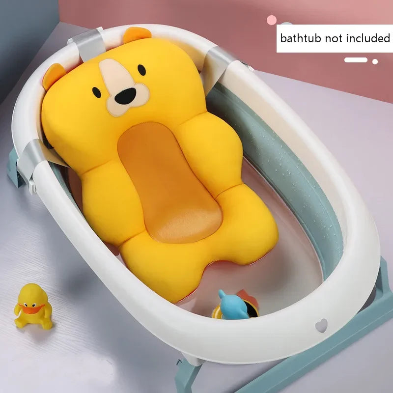 Baby Safety Bath Mat Cushion Portable Bath Anti-Slip Cushion Seat Infant Floating Bather Bathtub Pad Shower Security Support Mat