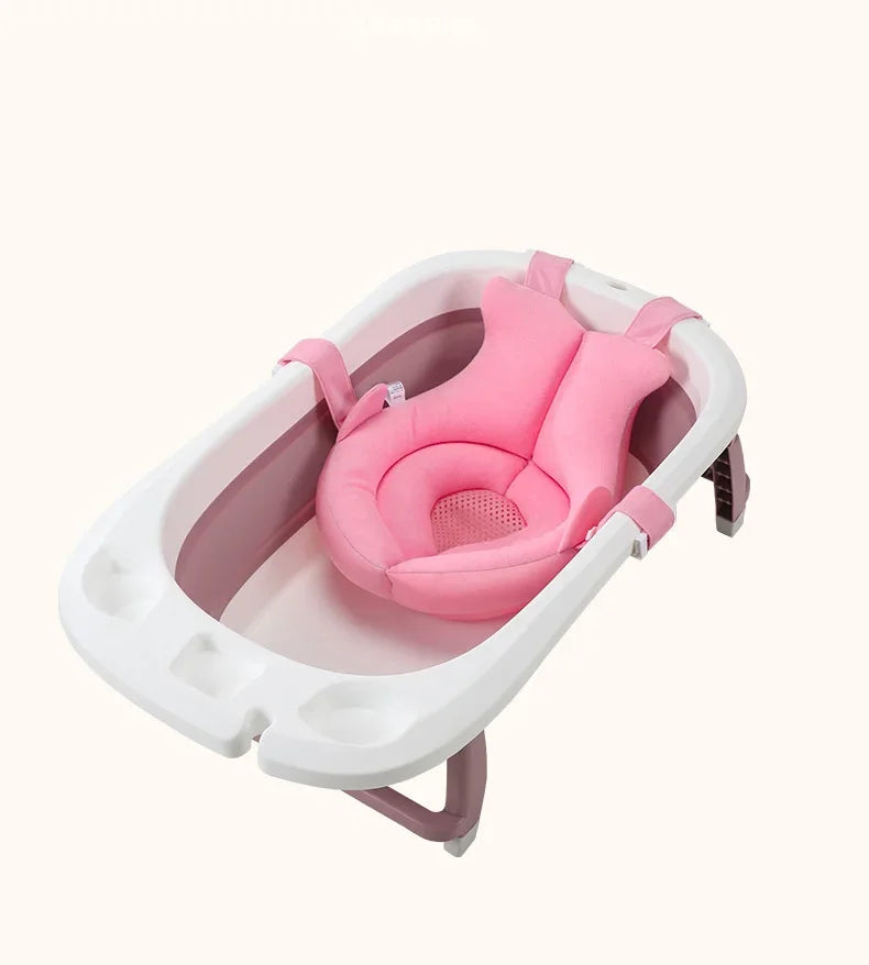 Baby Safety Bath Mat Cushion Portable Bath Anti-Slip Cushion Seat Infant Floating Bather Bathtub Pad Shower Security Support Mat
