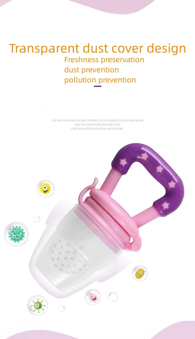 3 in 1 Baby Learn Feeding Drinking Water Straw Handle Teething Pacifier Nipple Fresh Food Fruit Milk Feeding Bottles Nibbler
