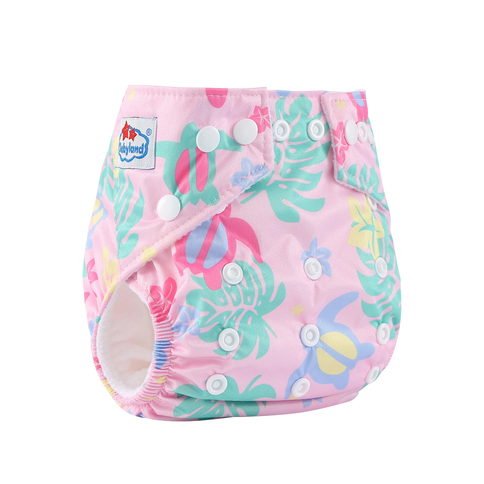 [BABYLAND] 2022 Baby Cloth Diapers Ecological Adjustable Pocket Nappy Fit 3-15kg Baby Washable Reusable Diaper Covers Girls boys