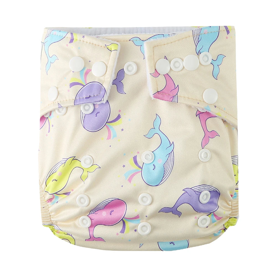 [BABYLAND] 2022 Baby Cloth Diapers Ecological Adjustable Pocket Nappy Fit 3-15kg Baby Washable Reusable Diaper Covers Girls boys