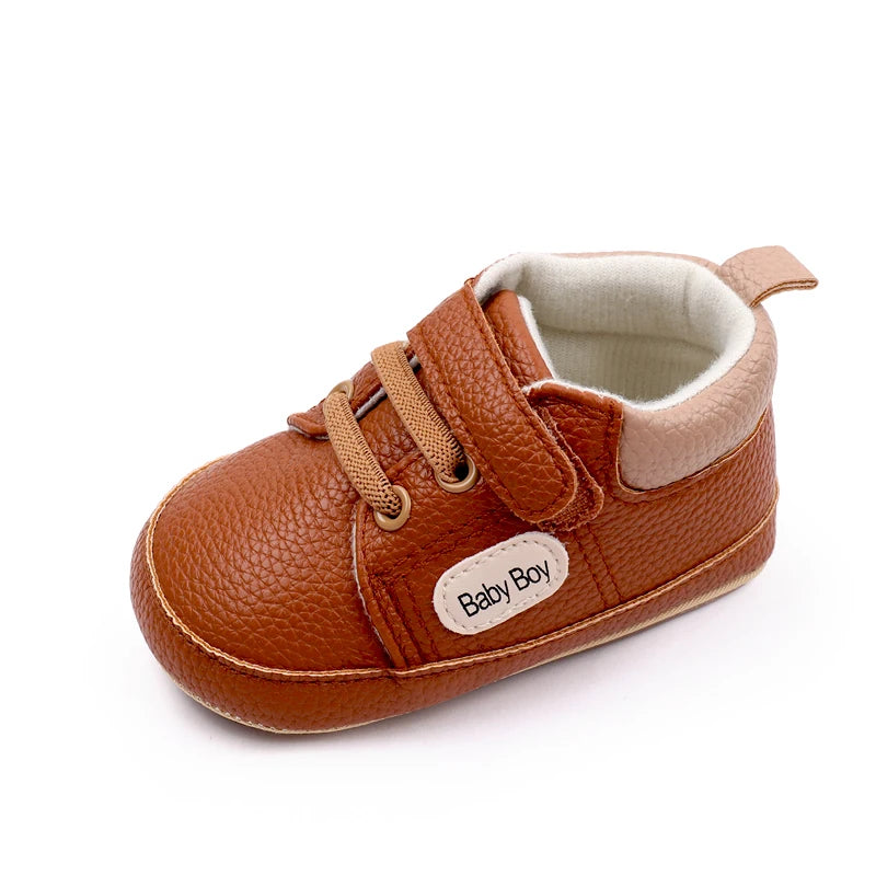 Baby Shoes Casual Sneaker Spring and Autumn Soft PU and TPR Sole Anti-slip Cute Comfortable High-quality for 0-6-12 Months Baby
