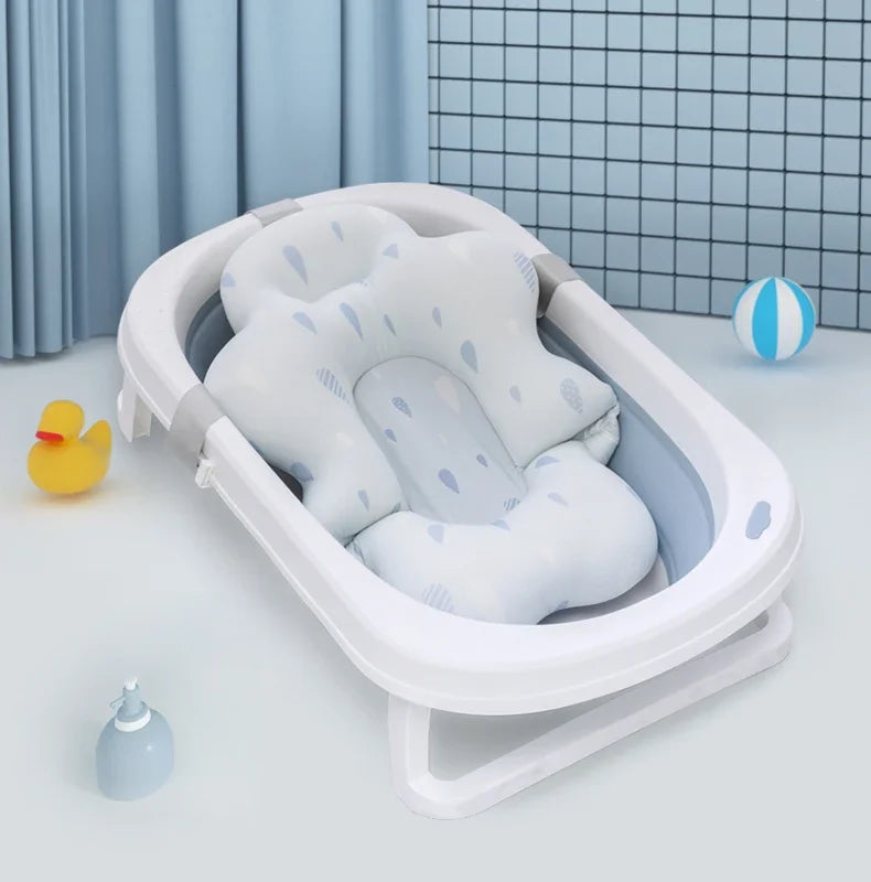 Baby Safety Bath Mat Cushion Portable Bath Anti-Slip Cushion Seat Infant Floating Bather Bathtub Pad Shower Security Support Mat