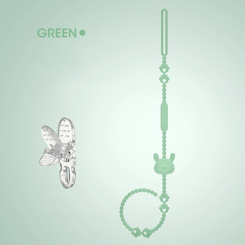 Baby Teething Toy with Music, Silicone Gum Soother Pacifier Clip, Anti-Loss Chain for Drool Relief & Sensory Development