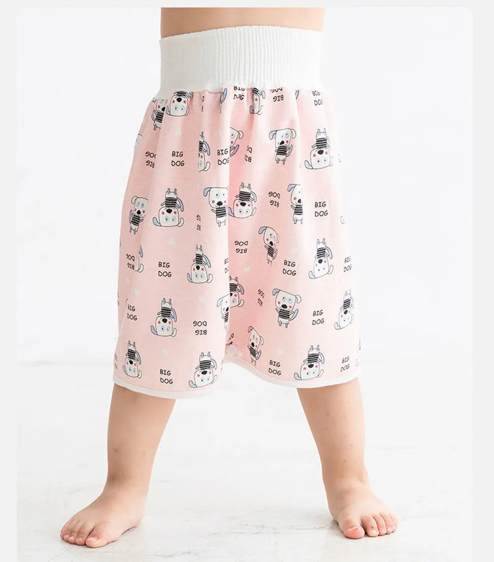Baby Waterproof Diaper Pants&Skirt for Potty Training Baby Comfy Diaper Short for Boys and Girls Sleeping Bedclothes Night Time
