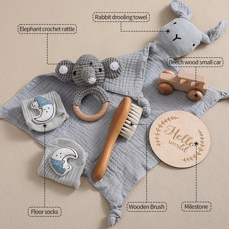BaBy Accessories Photography Props Newborn Keepsakes Memories Milestone Cards Monthly Blanket Babies Photos Baby Birth Gift Set