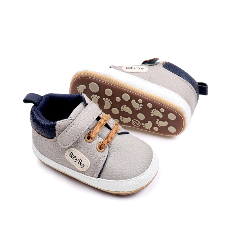 Baby Shoes Casual Sneaker Spring and Autumn Soft PU and TPR Sole Anti-slip Cute Comfortable High-quality for 0-6-12 Months Baby