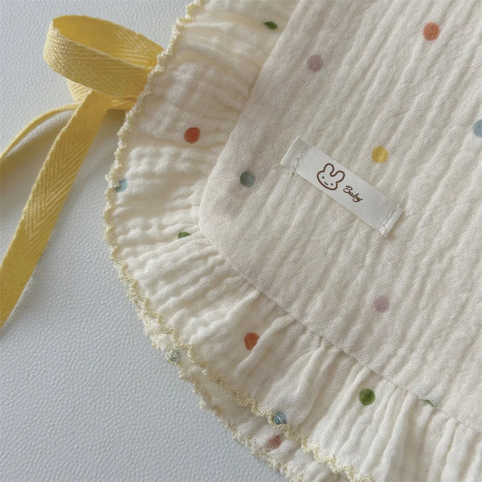 INS Style Baby Feeding Drool Bib Ruffle Floral Infants Lace Saliva Towel Soft Cotton Burp Cloth For Newborn Toddler Kids Bibs
