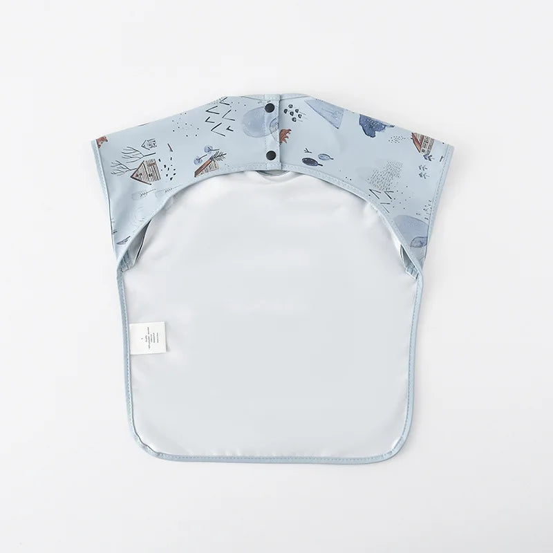 Newborn Baby Bibs Blouse Waterproof No-sleeved Reverse Dressing Infant Eating Clothes Apron Bib Protective Clothing