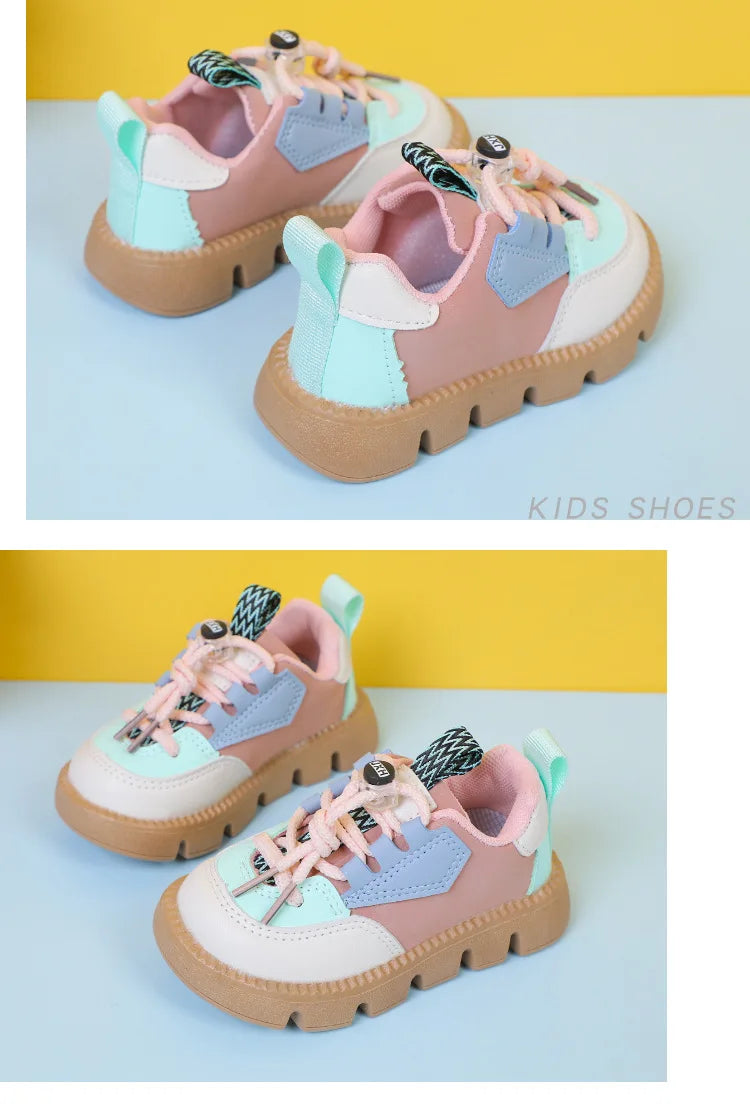 Baby Shoes 2023 New Fashion Casual Girls Boys Sneakers Lace Up Comfortable Breathable Tenis Shoes For Infant Walking Kids Shoes
