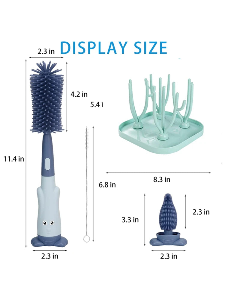 16 Branches Baby Bottle Drying Rack Bottle Dryer Holder Storage for Reusable Baggies Drying Rackbottle Cleaning Machine BPA FREE