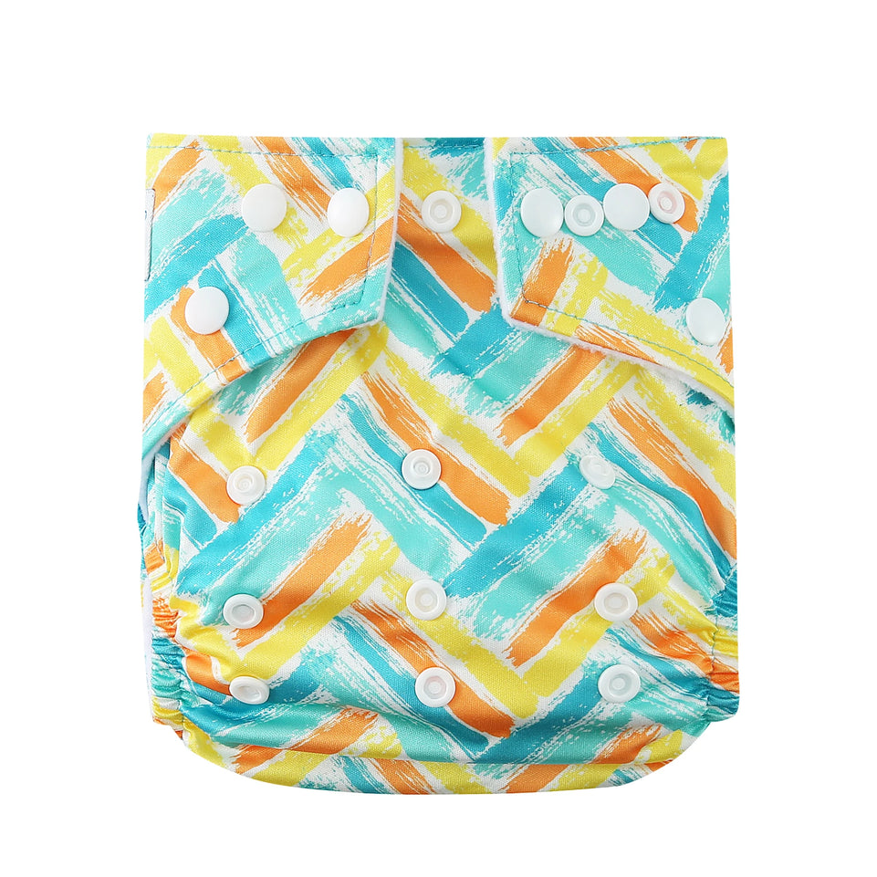 [BABYLAND] 2022 Baby Cloth Diapers Ecological Adjustable Pocket Nappy Fit 3-15kg Baby Washable Reusable Diaper Covers Girls boys