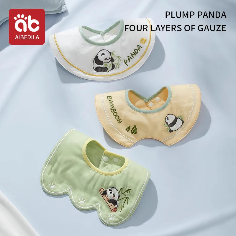 3pcs Ins Korea New Cotton Baby Bib Embroidery Bib Baby Drool Towel Boys and Girls Drool Pocket Waterproof Baby Kleding Jongen