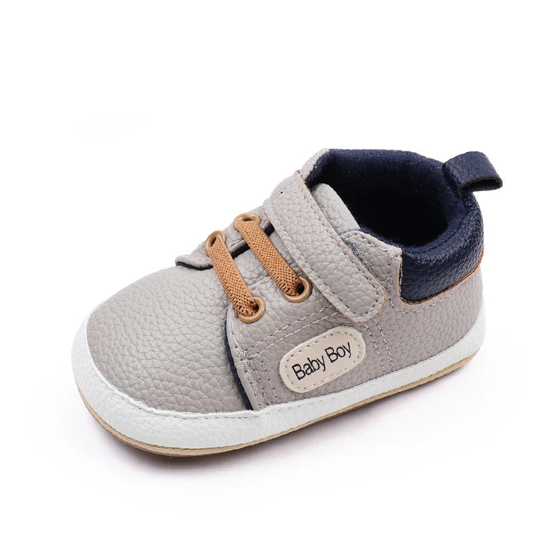 Baby Shoes Casual Sneaker Spring and Autumn Soft PU and TPR Sole Anti-slip Cute Comfortable High-quality for 0-6-12 Months Baby