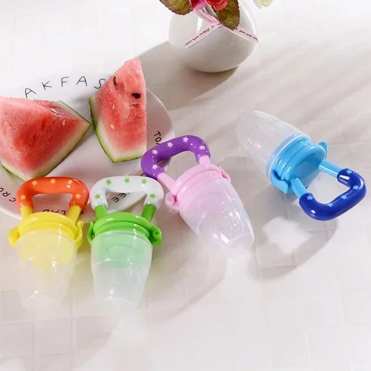 3 in 1 Baby Learn Feeding Drinking Water Straw Handle Teething Pacifier Nipple Fresh Food Fruit Milk Feeding Bottles Nibbler