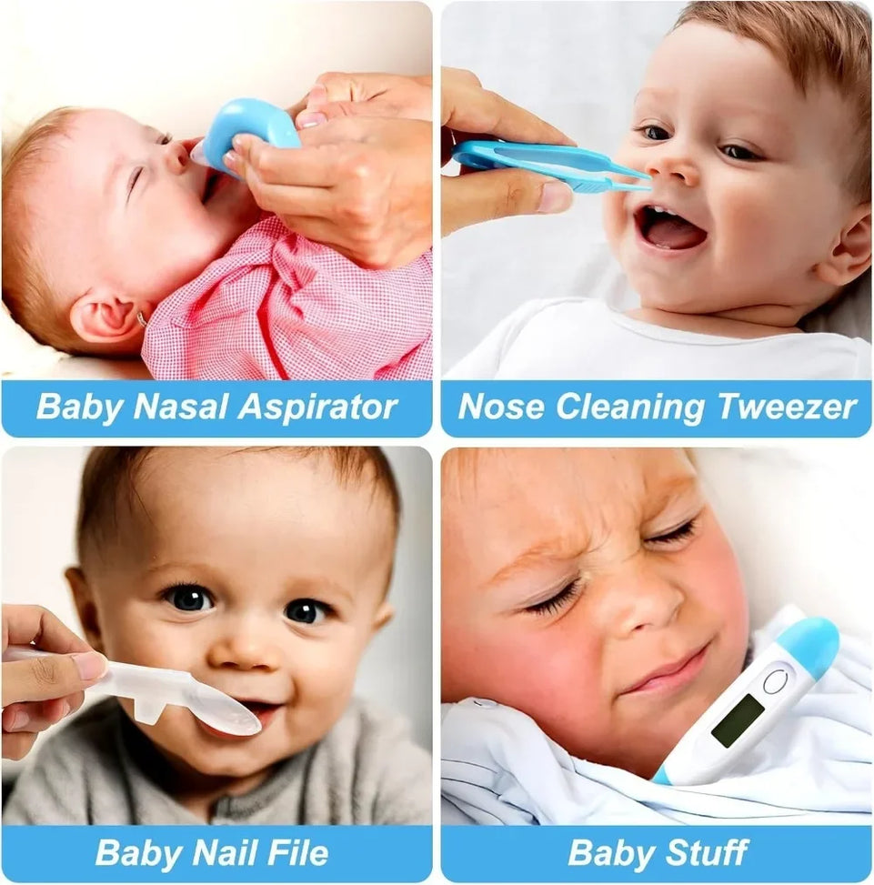 Baby Grooming Kit, Infant Safe Care Set with Hair Comb Nail Clipper Etc, Baby Essentials Kit, Newborn Girls Boys Baby Essentials