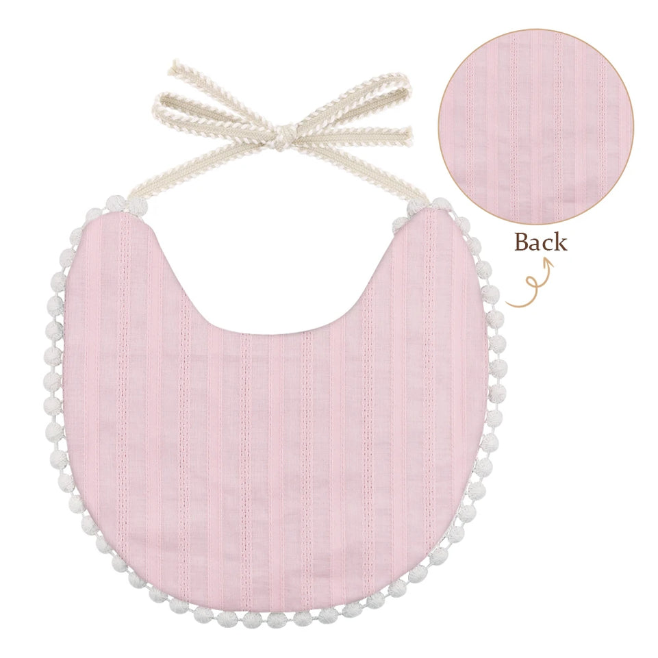 Cute Cartoon Dinner Feeding Clothes Double-deck Cotton Linen Baby Boys Girls Bibs Animal Flower Print Saliva Towel Kids Stuff
