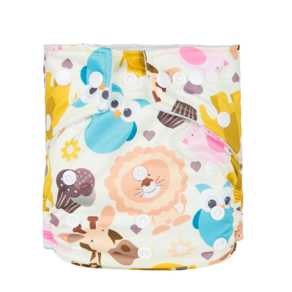 [BABYLAND] 2022 Baby Cloth Diapers Ecological Adjustable Pocket Nappy Fit 3-15kg Baby Washable Reusable Diaper Covers Girls boys