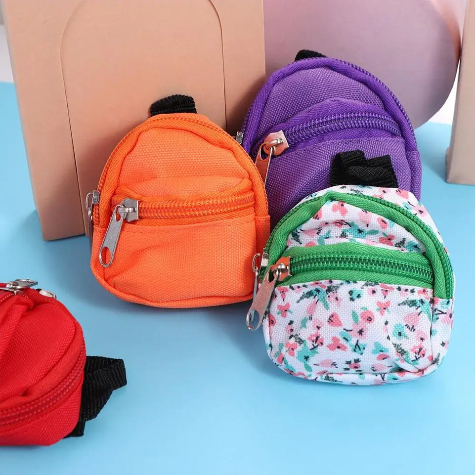 Gifts Dolls Accessories 1/6 BJD Rucksack With Zipper Kids Gifts BJD Doll Schoolbag Doll Backpack Doll Bag Miniature Doll Bag