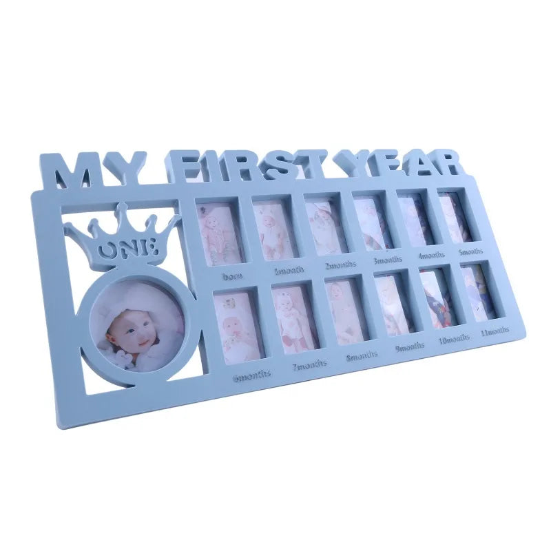 Souvenirs Photo Frame My First Year Baby Keepsake Frame 0-12 Months Pictures Photo Frame Souvenirs Kids Growing Memory Gift ﻿