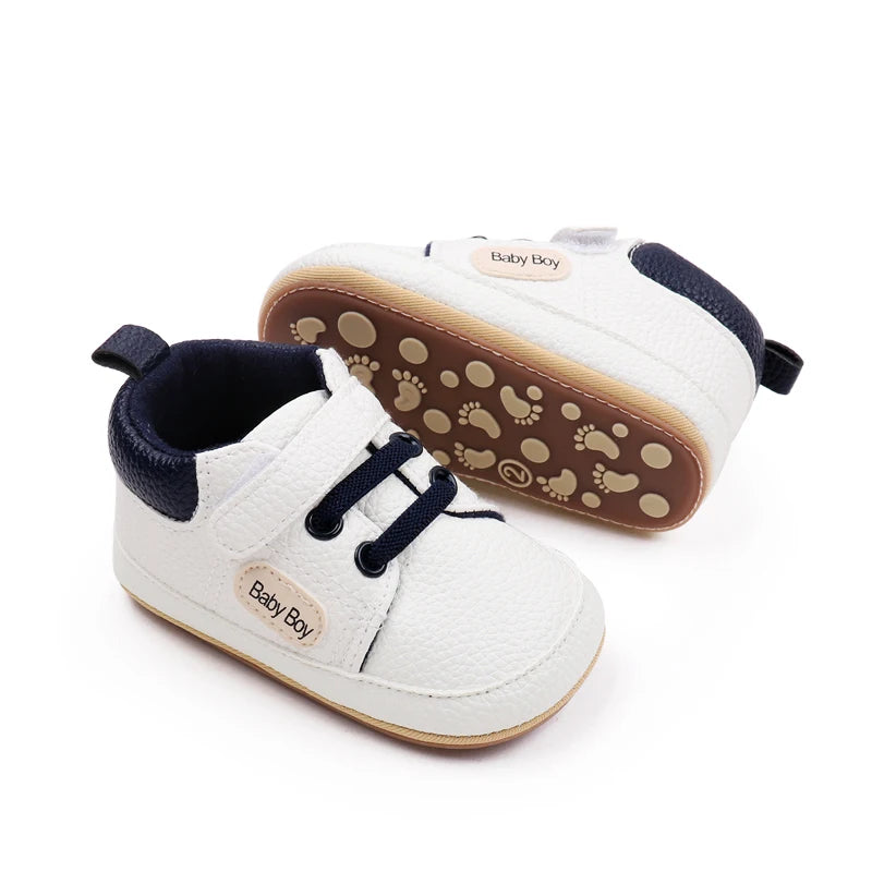 Baby Shoes Casual Sneaker Spring and Autumn Soft PU and TPR Sole Anti-slip Cute Comfortable High-quality for 0-6-12 Months Baby