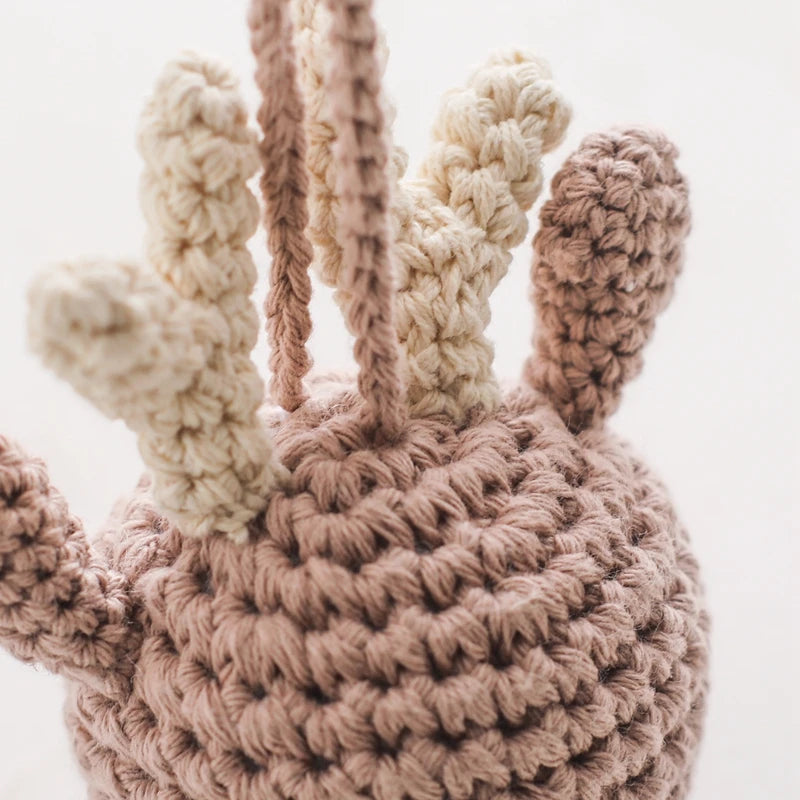 Baby Crochet Rattle Toys Rabbit Teether Toys Pacifier Chain Pendant Play Activity Gym Hanging Toys For Newborn Teething Toys