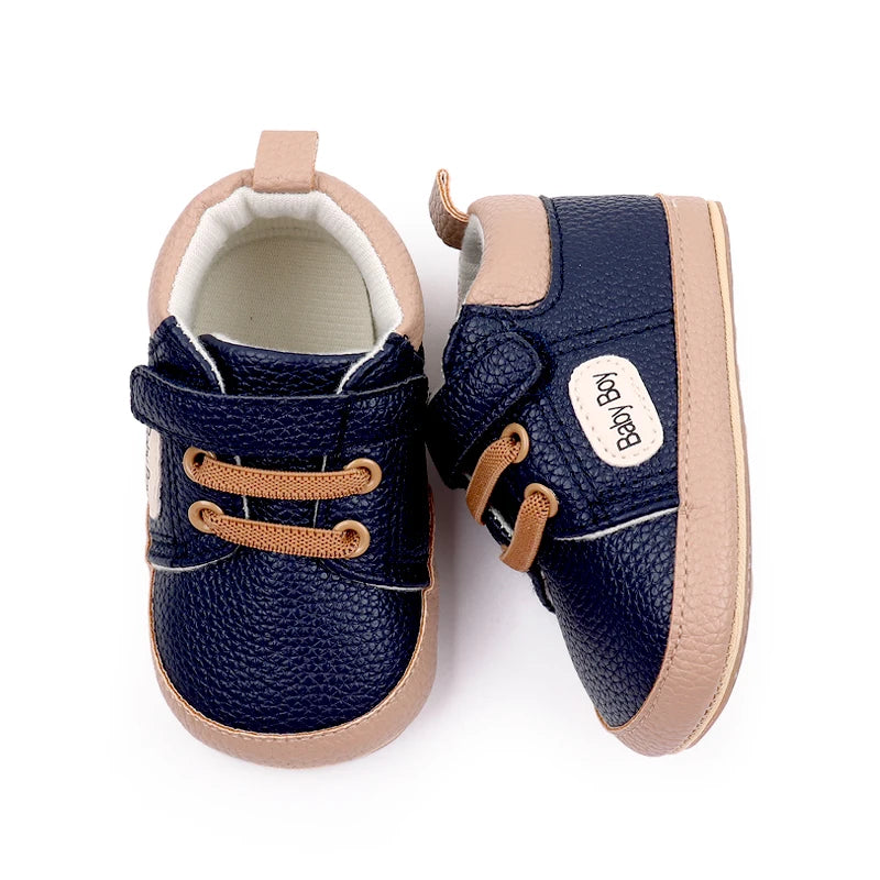 Baby Shoes Casual Sneaker Spring and Autumn Soft PU and TPR Sole Anti-slip Cute Comfortable High-quality for 0-6-12 Months Baby