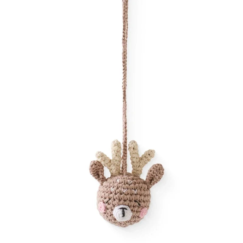 Baby Crochet Rattle Toys Rabbit Teether Toys Pacifier Chain Pendant Play Activity Gym Hanging Toys For Newborn Teething Toys