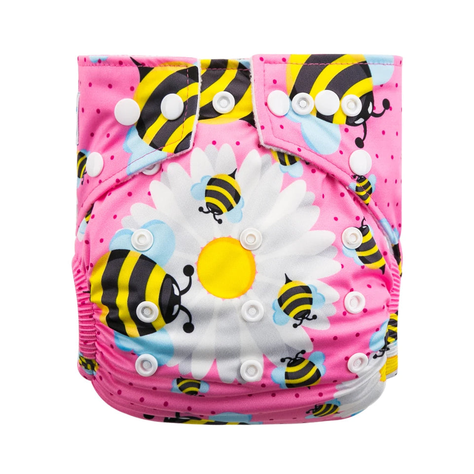 [BABYLAND] 2022 Baby Cloth Diapers Ecological Adjustable Pocket Nappy Fit 3-15kg Baby Washable Reusable Diaper Covers Girls boys