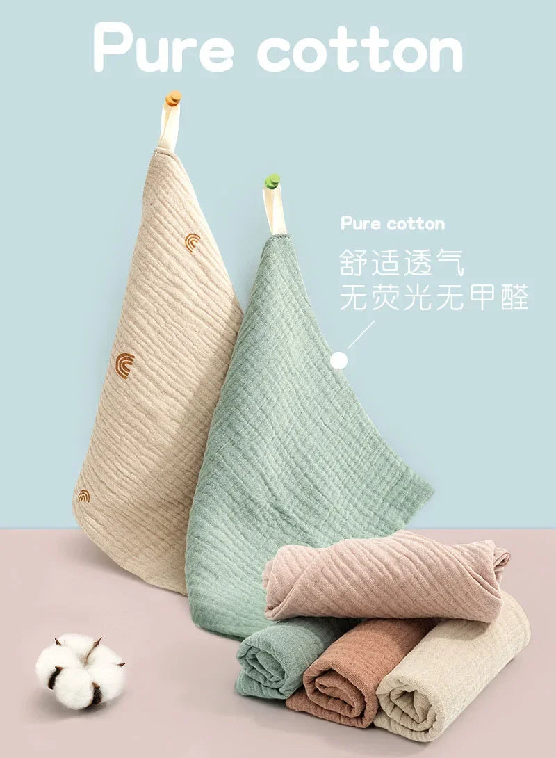 2/5P Baby Towel New Born Items Stuff Muslin Squares Infant Newborn Hand Bath Shower Face Towels Soft Cotton Gauze Baby Washcloth