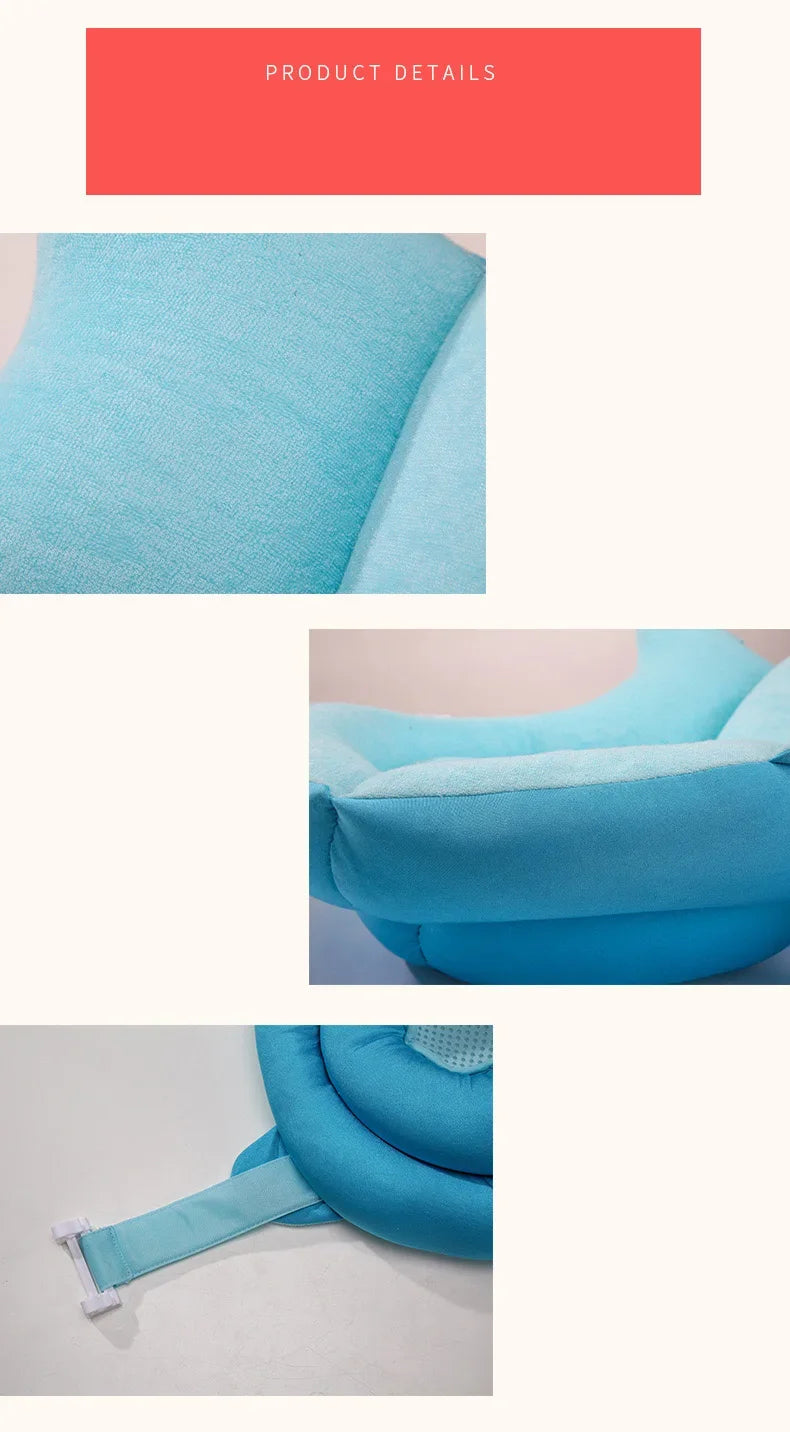 Baby Safety Bath Mat Cushion Portable Bath Anti-Slip Cushion Seat Infant Floating Bather Bathtub Pad Shower Security Support Mat