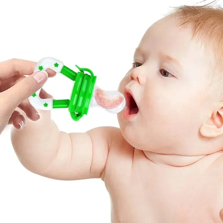 3 in 1 Baby Learn Feeding Drinking Water Straw Handle Teething Pacifier Nipple Fresh Food Fruit Milk Feeding Bottles Nibbler