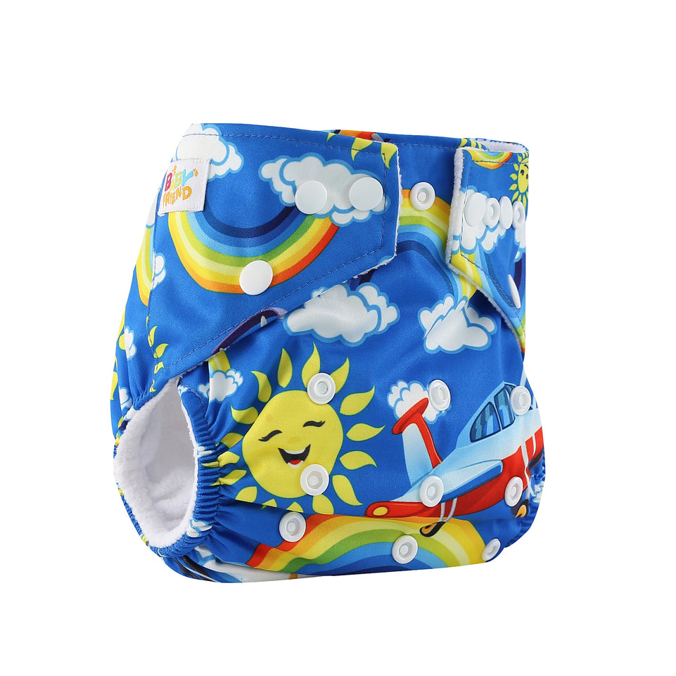 [BABYLAND] 2022 Baby Cloth Diapers Ecological Adjustable Pocket Nappy Fit 3-15kg Baby Washable Reusable Diaper Covers Girls boys