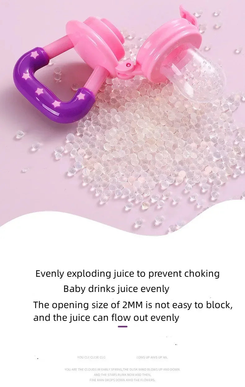 3 in 1 Baby Learn Feeding Drinking Water Straw Handle Teething Pacifier Nipple Fresh Food Fruit Milk Feeding Bottles Nibbler
