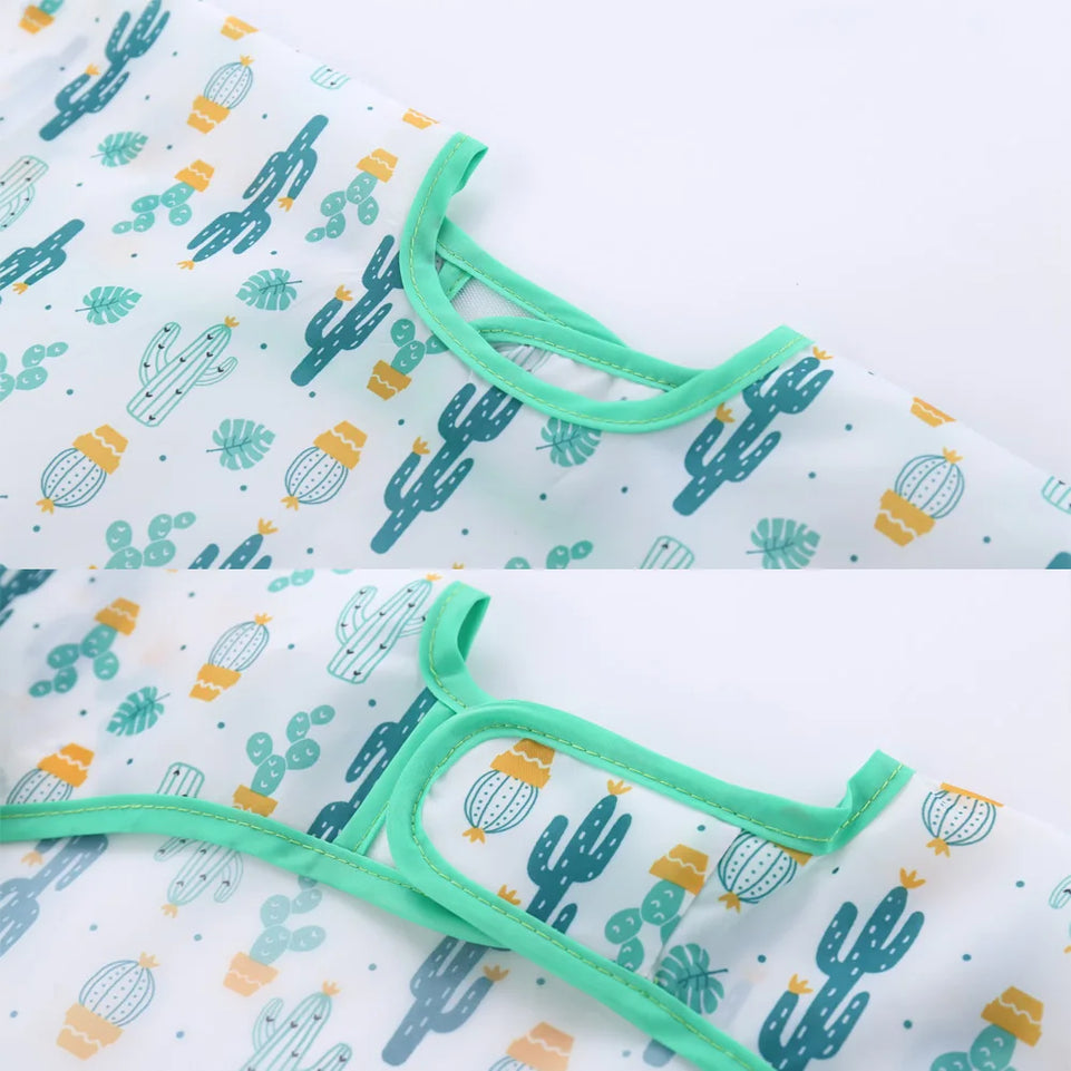 Baby Bibs New Cute Children Baby Stuff Toddler Waterproof Long Sleeve Art Smock Feeding Bib Apron for Kids 0-6 Years